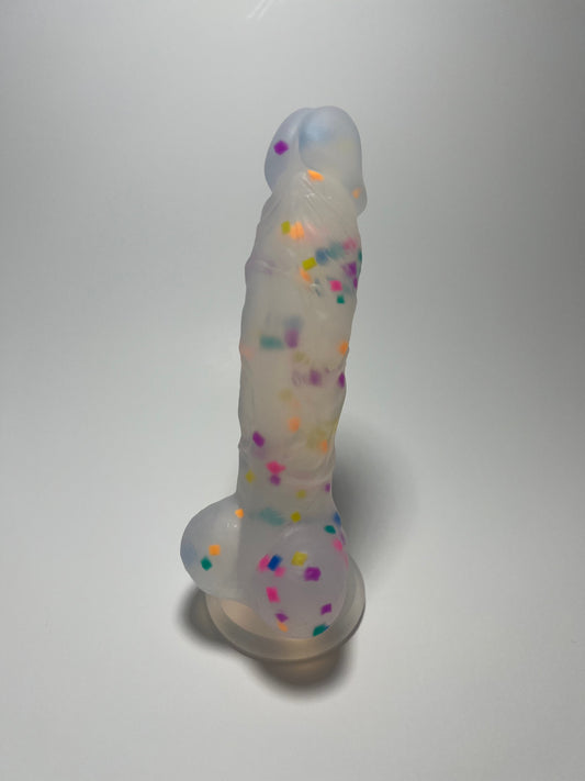 SoftPlay Realistic 7" Confetti Dildo With Suction Cup